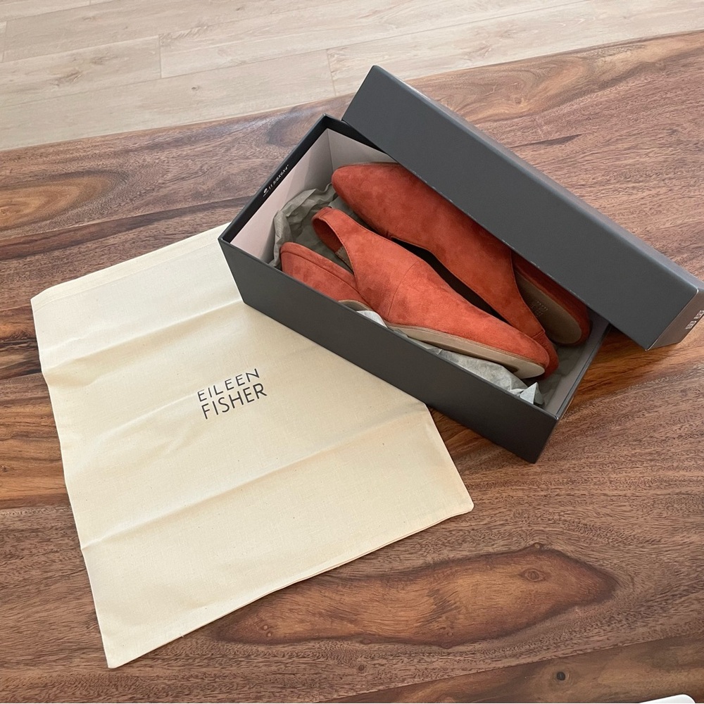 Eileen Fisher Gatwick Slingback Pump in Spice Suede - Picture 12 of 12